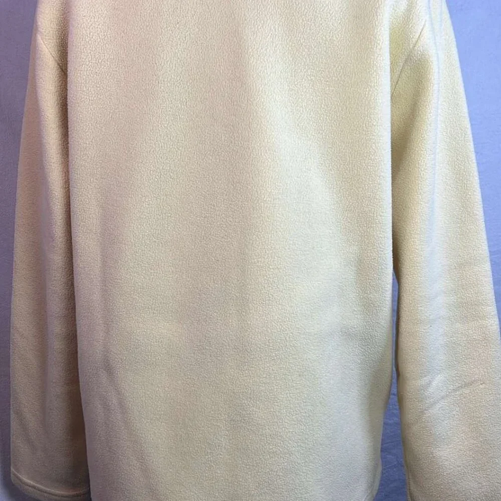 L.L. Bean 1/4 Zip Yellow‎ Fleece Lagenlook Luxury Classic Casual Outdoors Basic